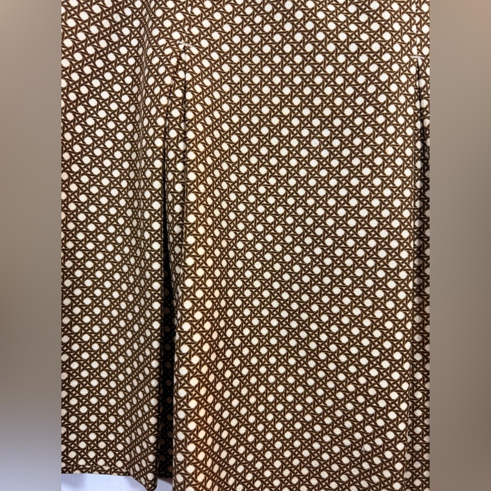Talbots Size 10 Tan Patterned A-Line Skirt - Picture 5 of 14